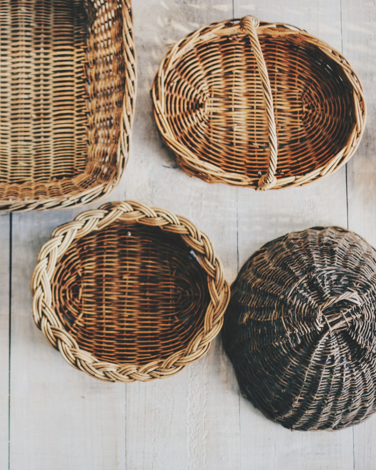 Lidded Wicker Baskets